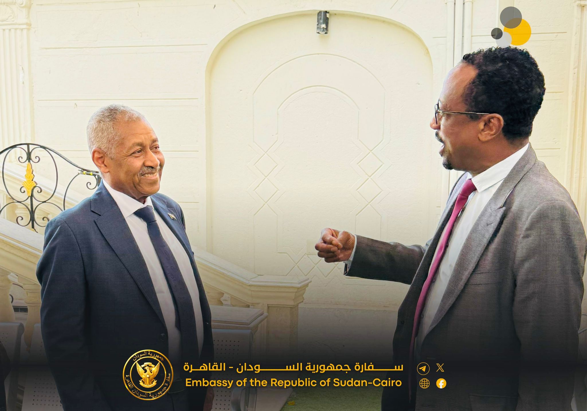 الإعيسر يزور المقر الجديد لسفارة السودان بالقاهرة ويعلن تكفل وزارته بقطار للعودة الطوعية لمنتسبي الإعلام والمواطنين